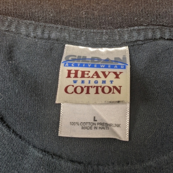 Men's Daytona Beach 2006 Bike Week Heaven Can Wait Hog on Bike Large Black Tee - Picture 4 of 11